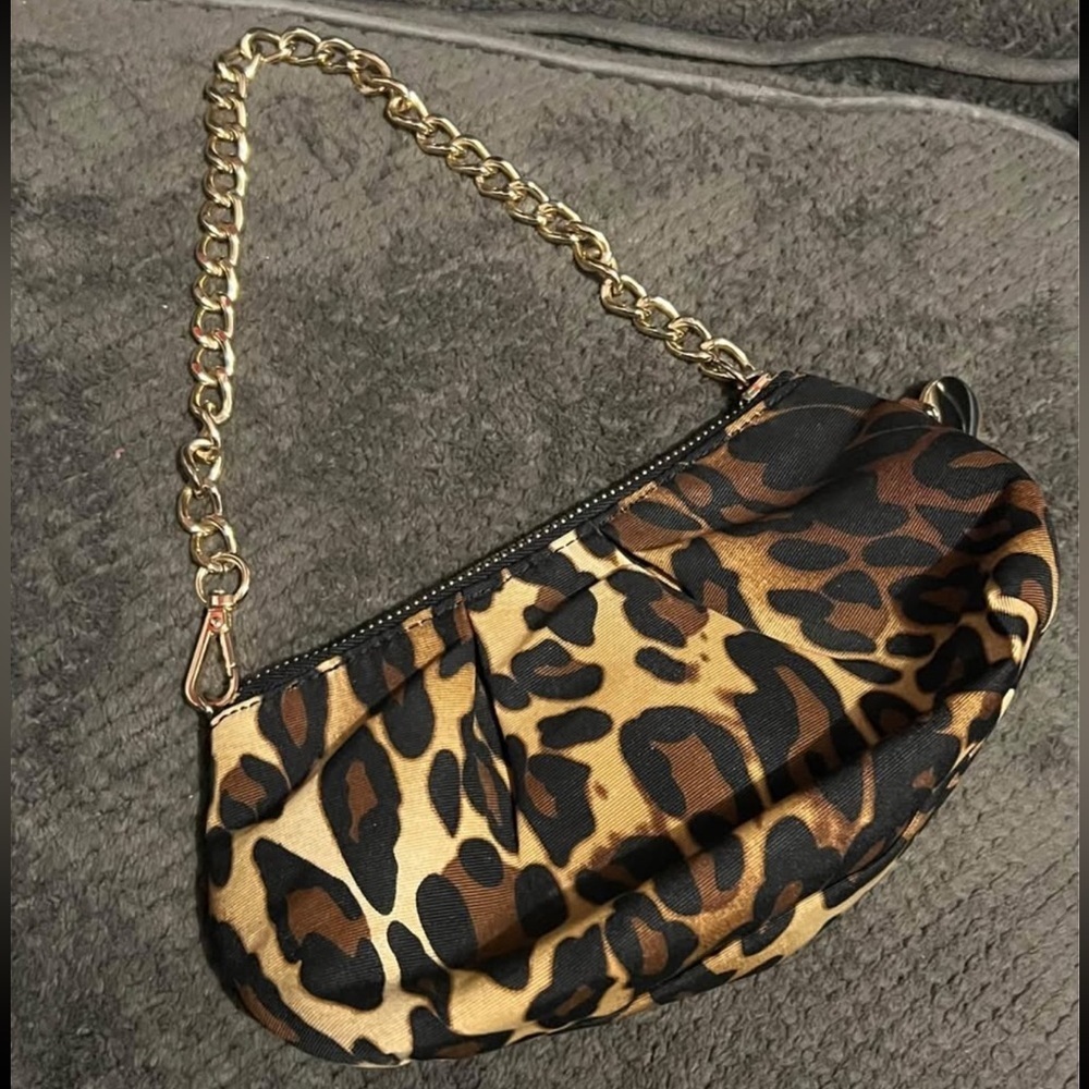Y2K Leopard Print Shoulder Bag Animal Print Clutch